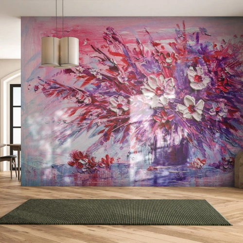 Photo Wallpaper Premium Canvas - Innocence and Passion - Flowers, Bouquet of flowers, Garden - 150x105 cm
