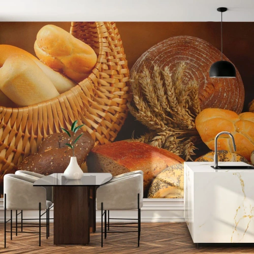 Photo Wallpaper Premium Sand - We've Baked It! - Gastronomy, Bread, Bread - 500x350 cm