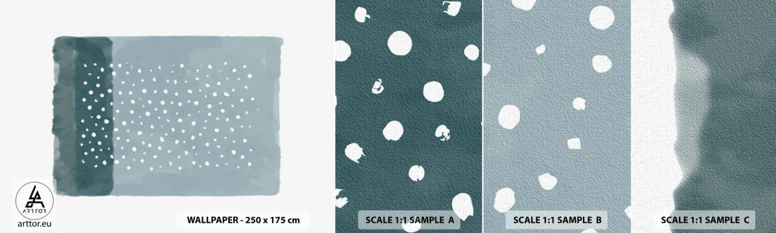 Photo Wallpaper Sample Standard Eco - Grown on the Blue - Abstraction, Piece, Minimalism - 100x30 cm