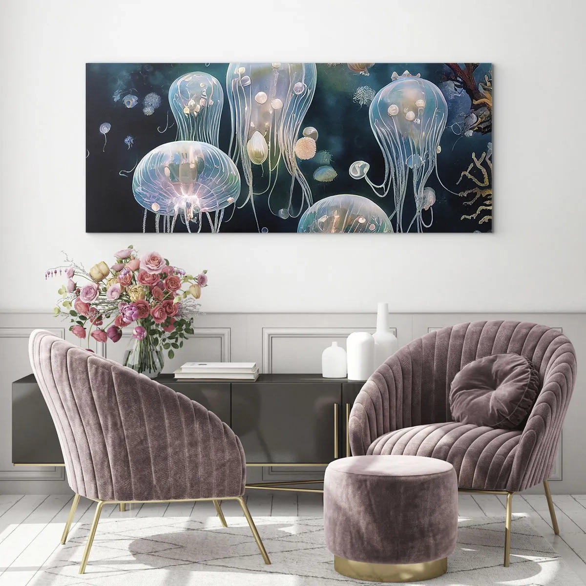 Glass picture - Underwater Ball - 160x50 cm