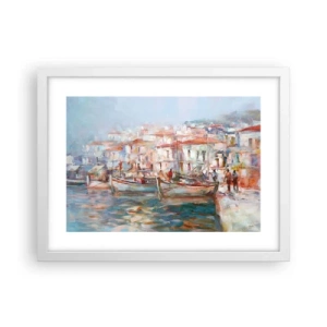 Poster in white frmae - Holidays in Pastel - 40x30 cm