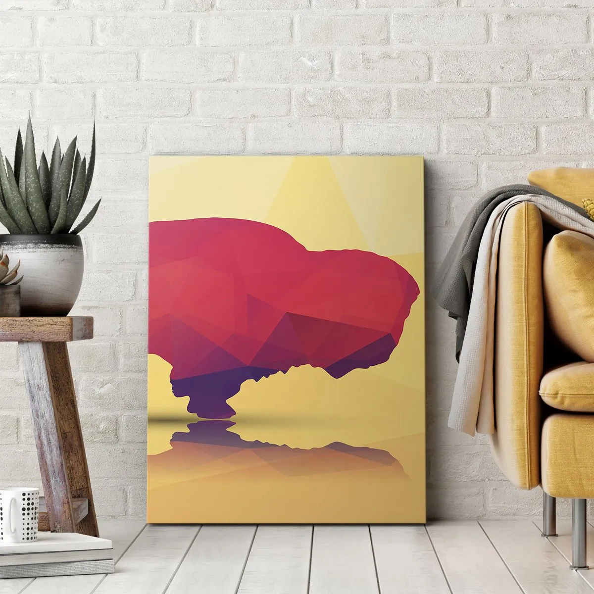 Canvas picture - Amarantine Power of a Bison - 70x100 cm