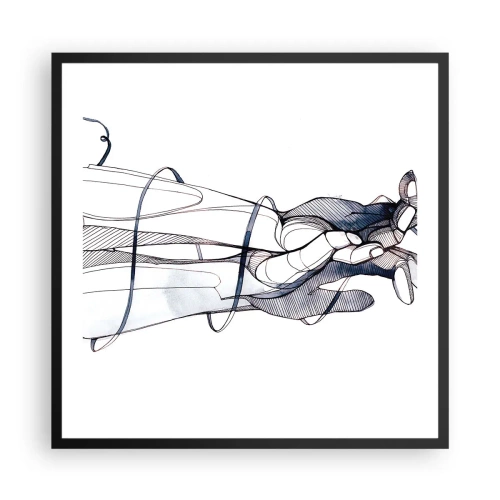 Poster in black frame - Study of Touch - 60x60 cm