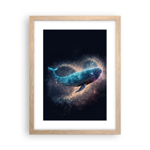 Poster in light oak frame - Such World Exists... - 30x40 cm