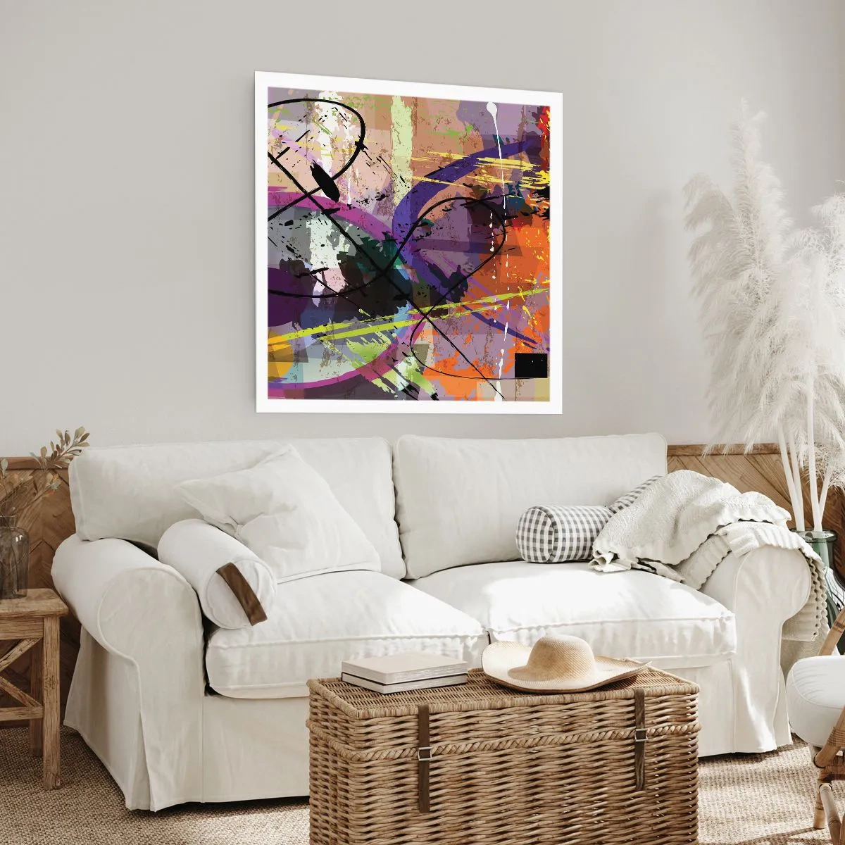 Poster - Straight Ahead or Around - 60x60 cm