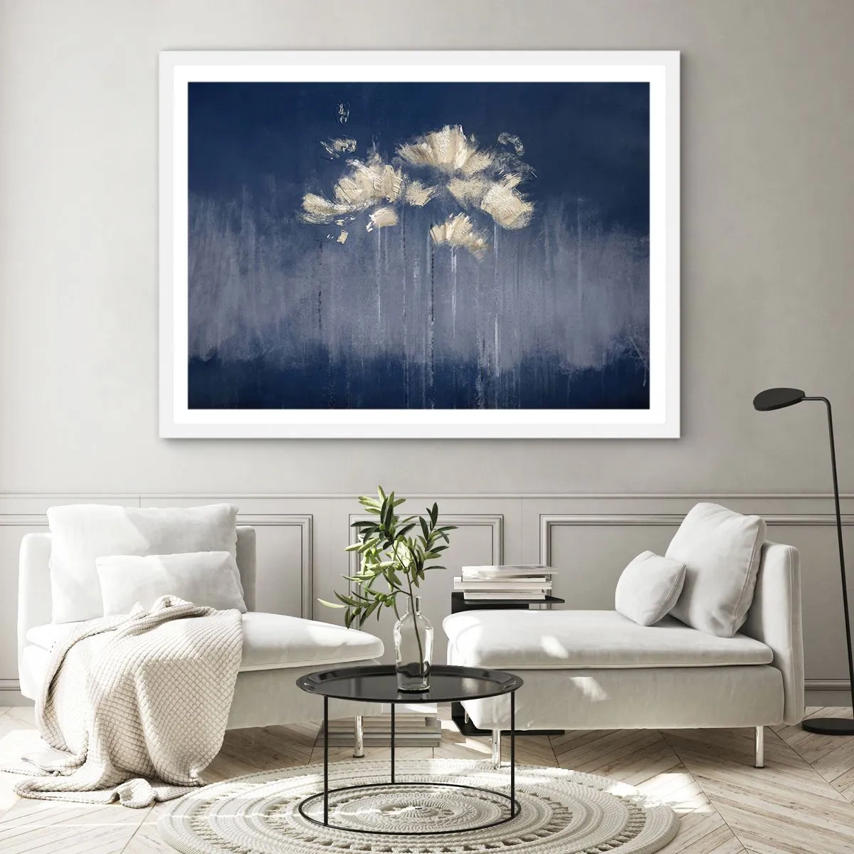 Poster in white frmae - Like Flakes in the Wind - 40x30 cm