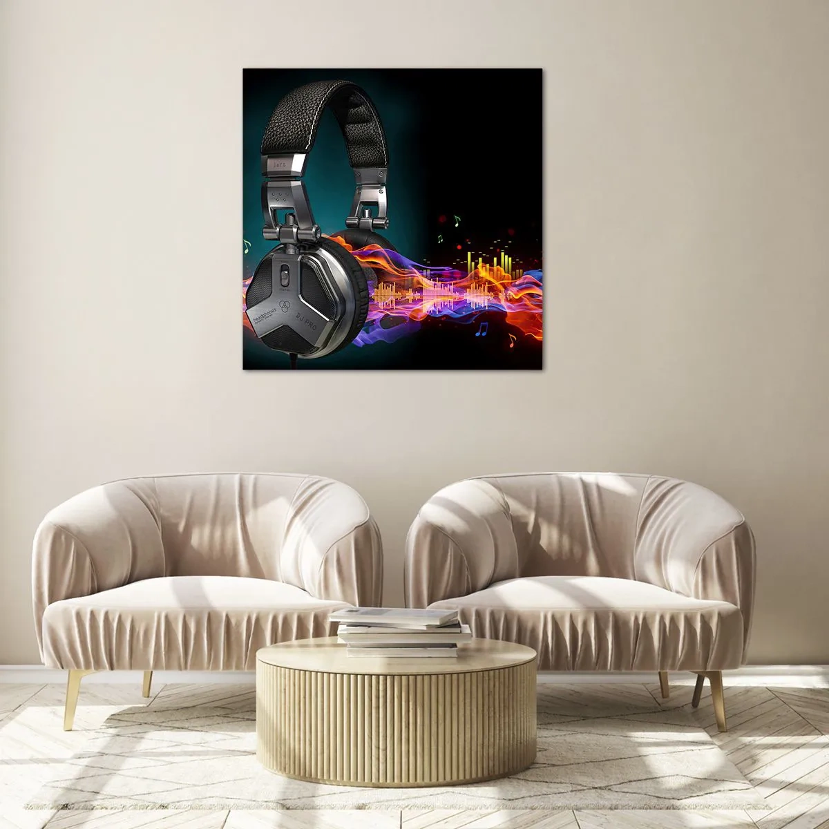 Glass picture - In the Fire of Music - 50x50 cm