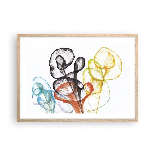 Poster in light oak frame - Flowers with a Soul - 70x50 cm