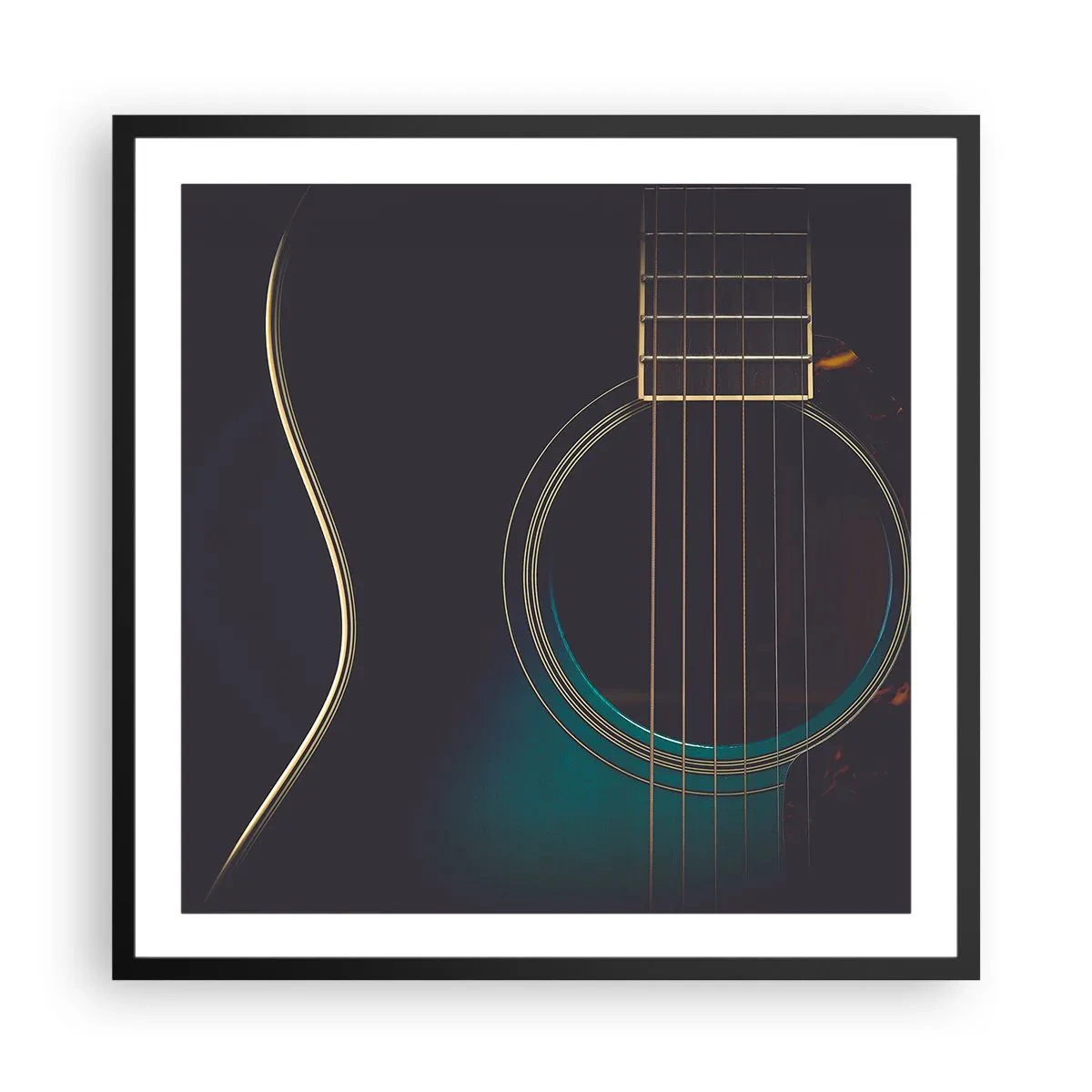 Poster in black frame - A Moment Before It Sounds - 60x60 cm