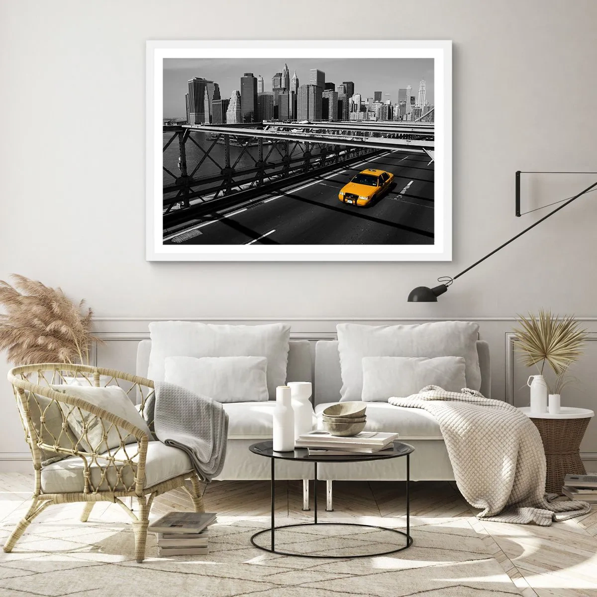 Poster in white frmae - Colour of a Big City - 91x61 cm