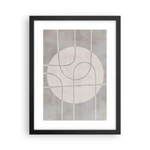 Poster in black frame - Circular and Straight - 30x40 cm