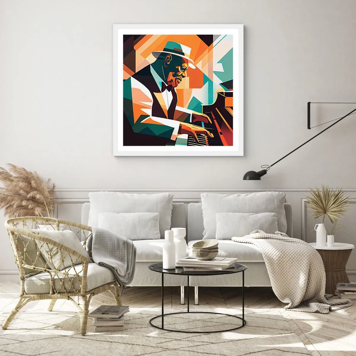 Poster in white frmae - All that Jazz - 50x50 cm