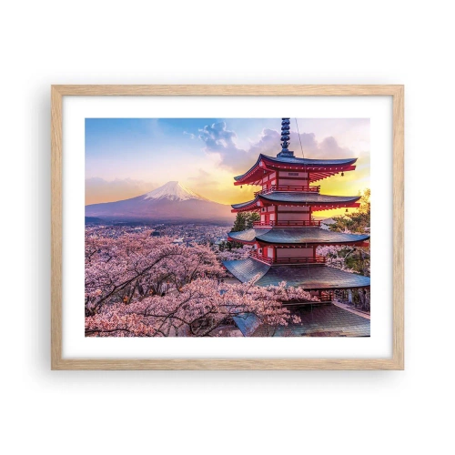 Poster in light oak frame - The Essence of Japanese Spirit - 50x40 cm