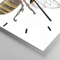 Clock face with lines