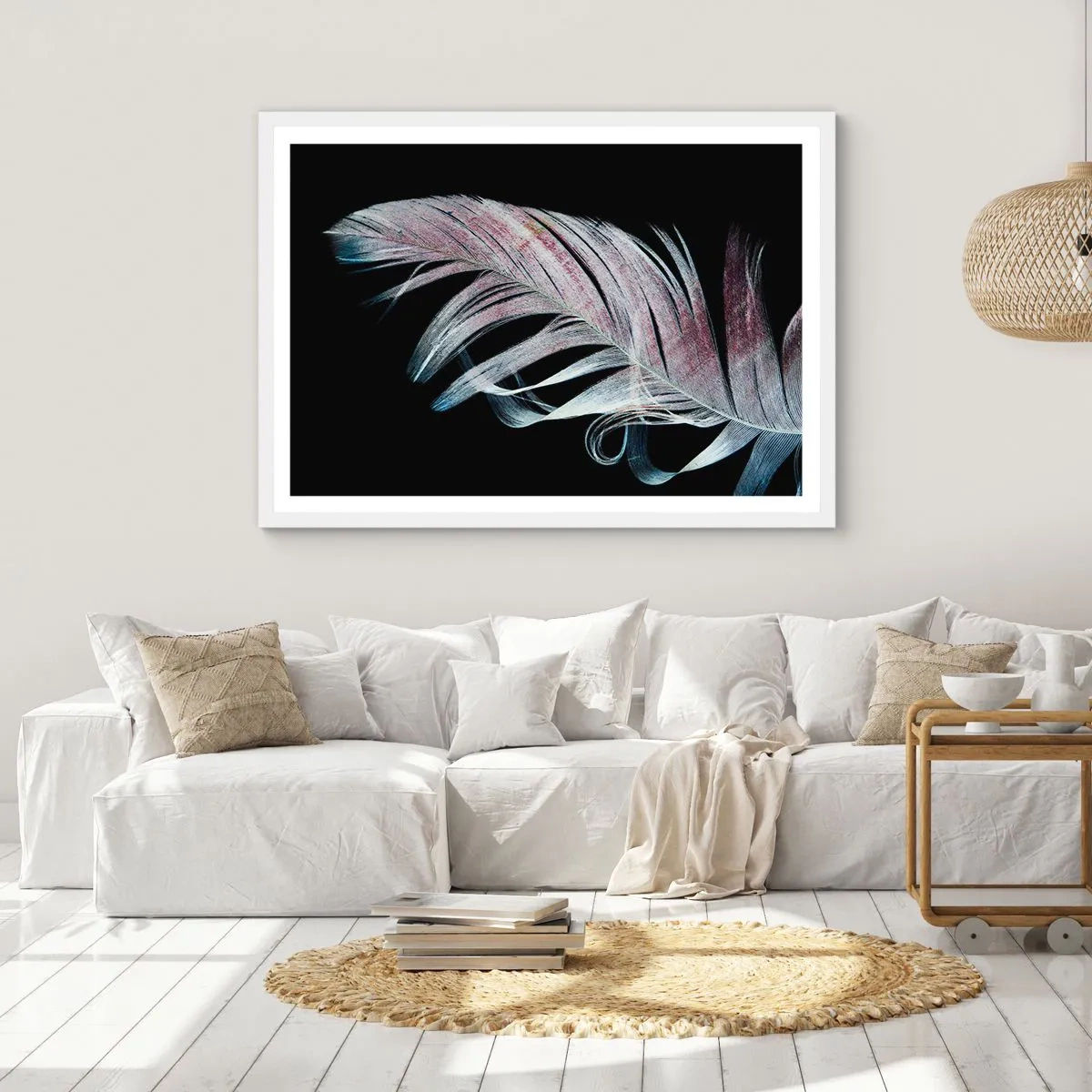 Poster in white frmae - Think about Touch - 50x40 cm