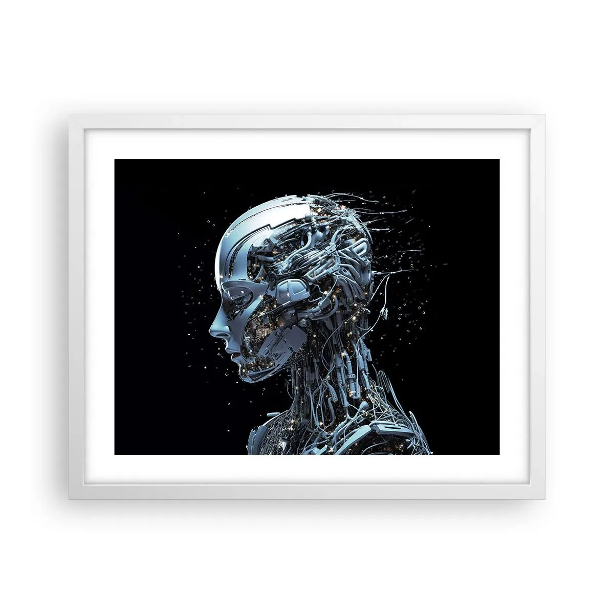 Poster in white frmae - Technology Is a Woman - 50x40 cm
