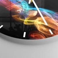Clock face with lines