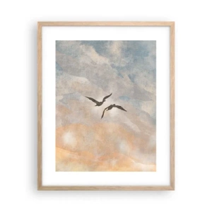 Poster in light oak frame - Sky-high Dance - 40x50 cm