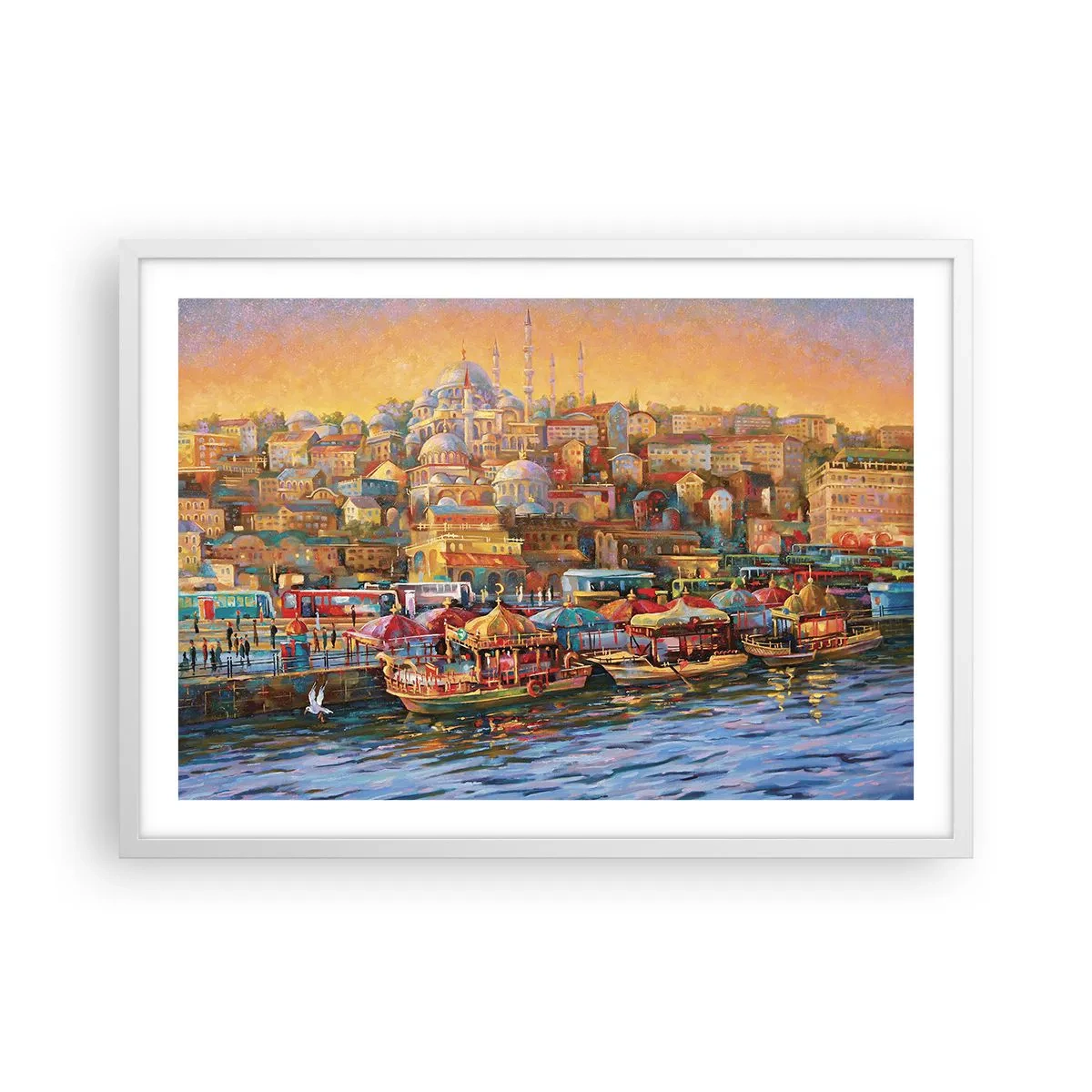 Poster in white frmae - Istanbul Story - 70x50 cm