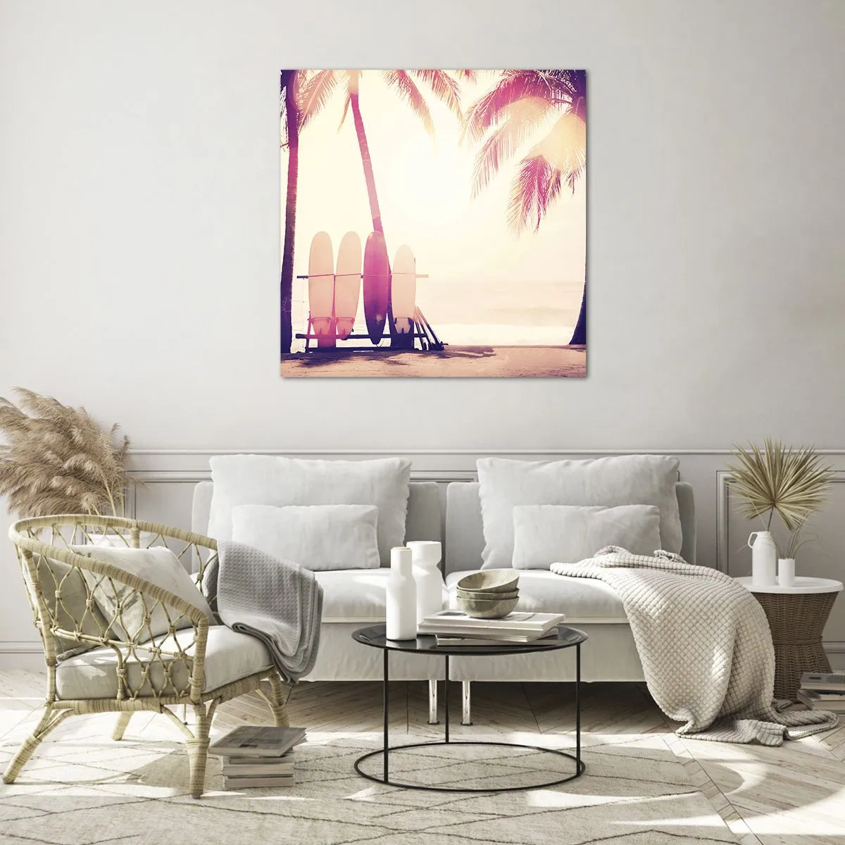 Glass picture - It Will Be a Wonderful Day - 60x60 cm