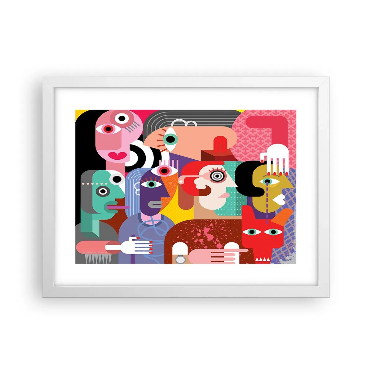 Poster in white frmae - Picasso Sent Us - 40x30 cm