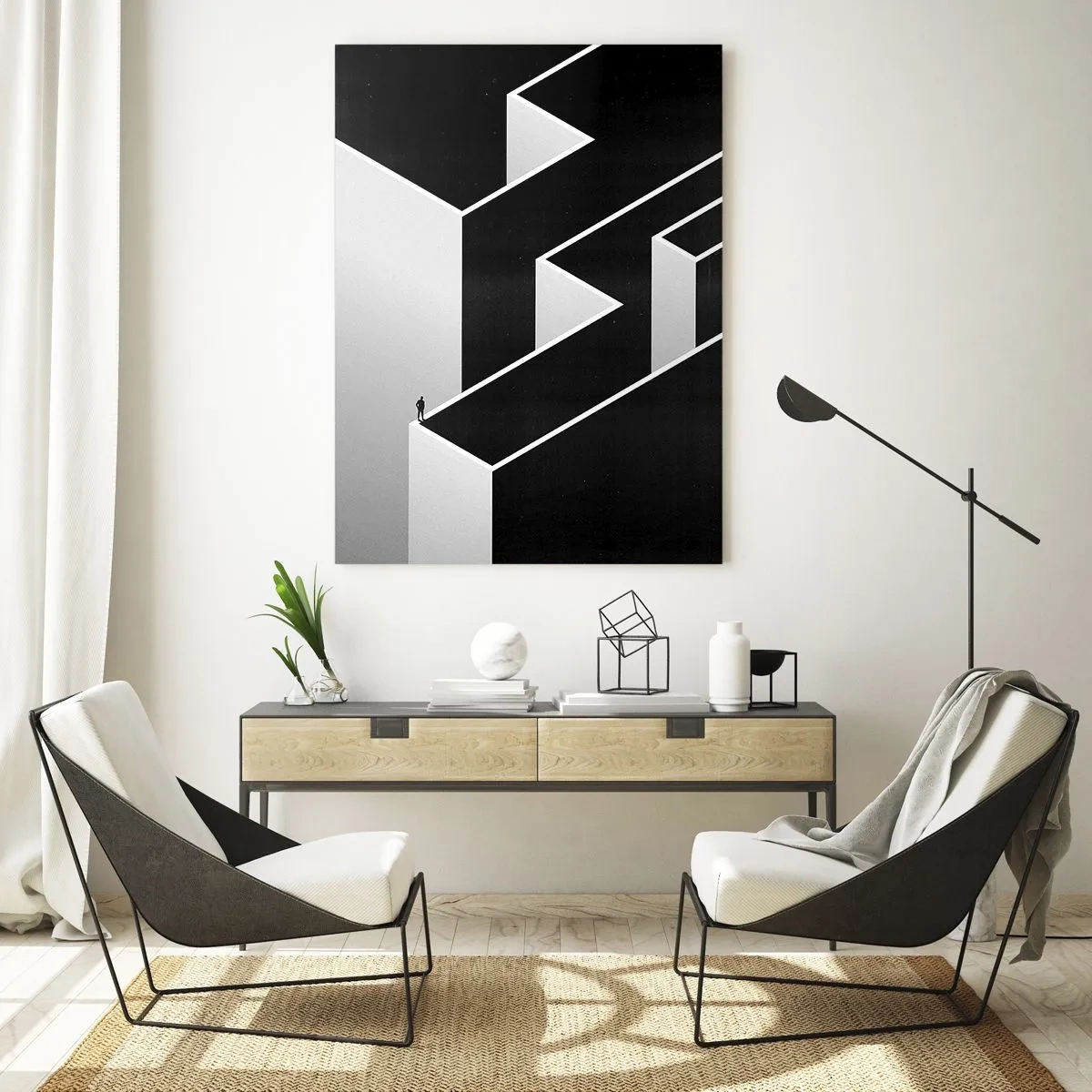 Glass picture - Solitude at the Top - 70x100 cm