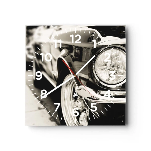 Wall clock - Clock on glass - Lasting Shine - 40x40 cm