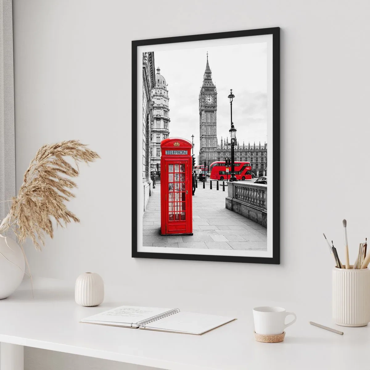 Poster in black frame - Undoubtedly London - 30x40 cm