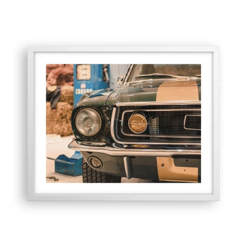 Poster in white frmae - Encounter with the Legend - 50x40 cm