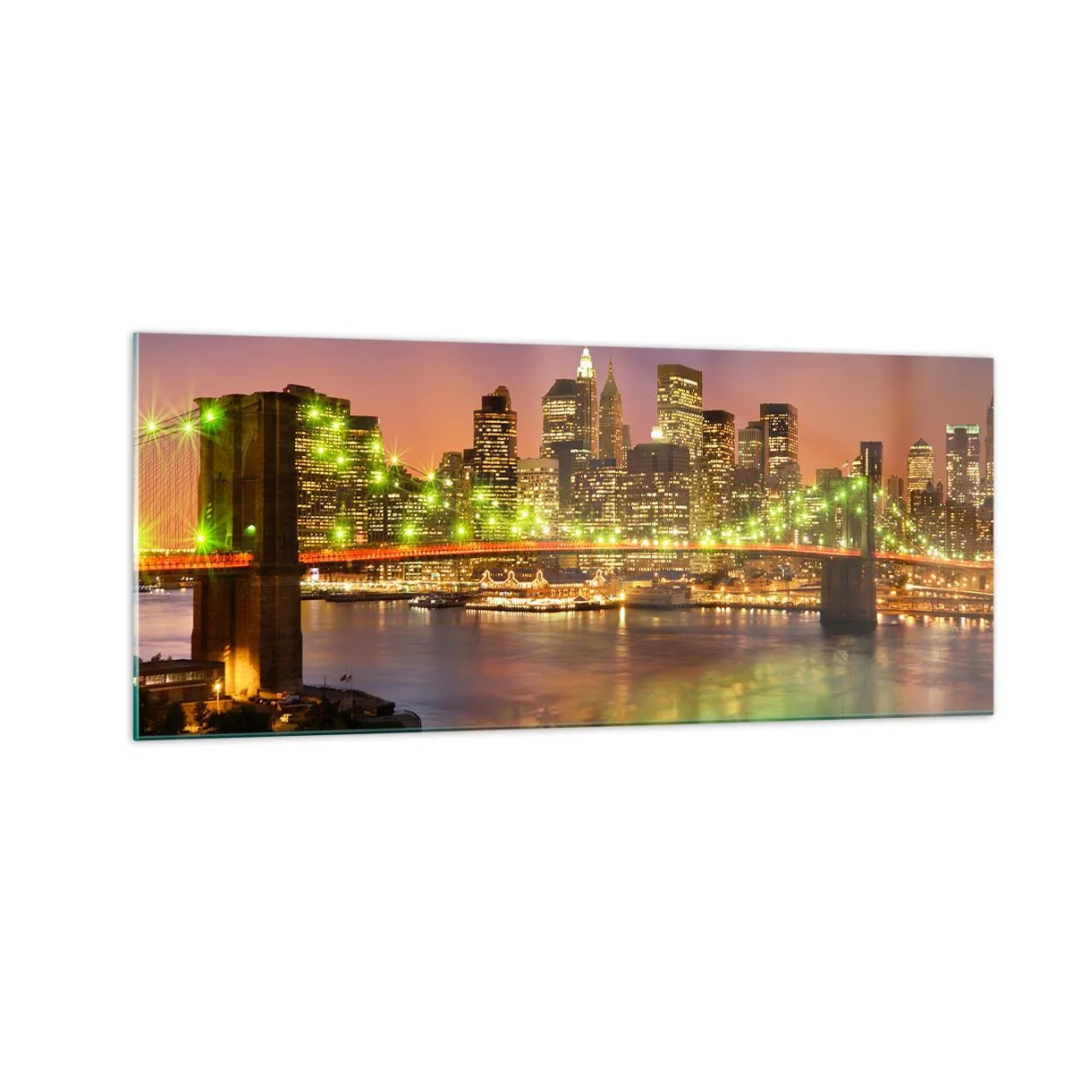 Glass picture - Here Light is Always on - 100x40 cm