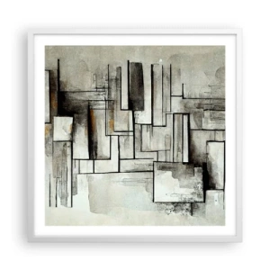 Poster in white frmae - Power of Simplicity - 60x60 cm