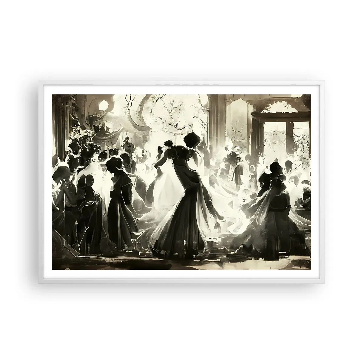 Poster in white frmae - Big Masquerade - 100x70 cm