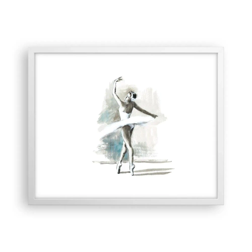 Poster in white frmae - Enchanted into a Swan - 50x40 cm