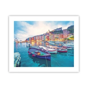 Poster - Colourful Evening in a Port - 50x40 cm