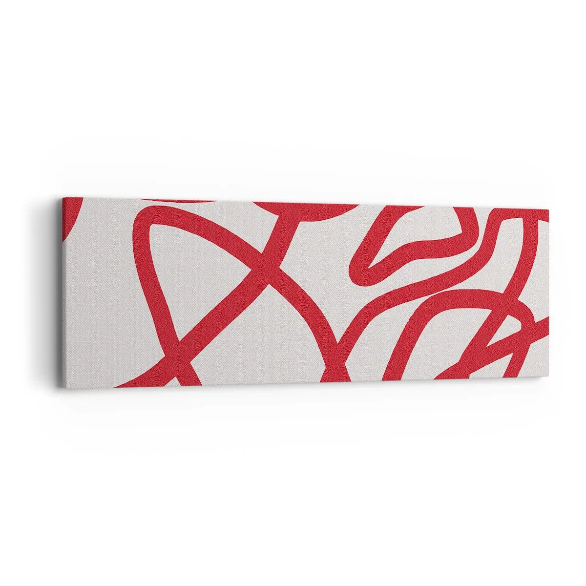 Canvas picture - Red on White - 90x30 cm
