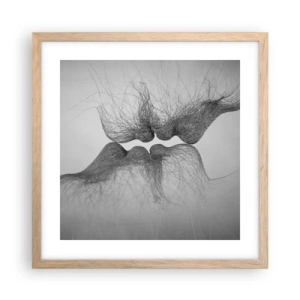 Poster in light oak frame - Kiss of the Wind - 40x40 cm