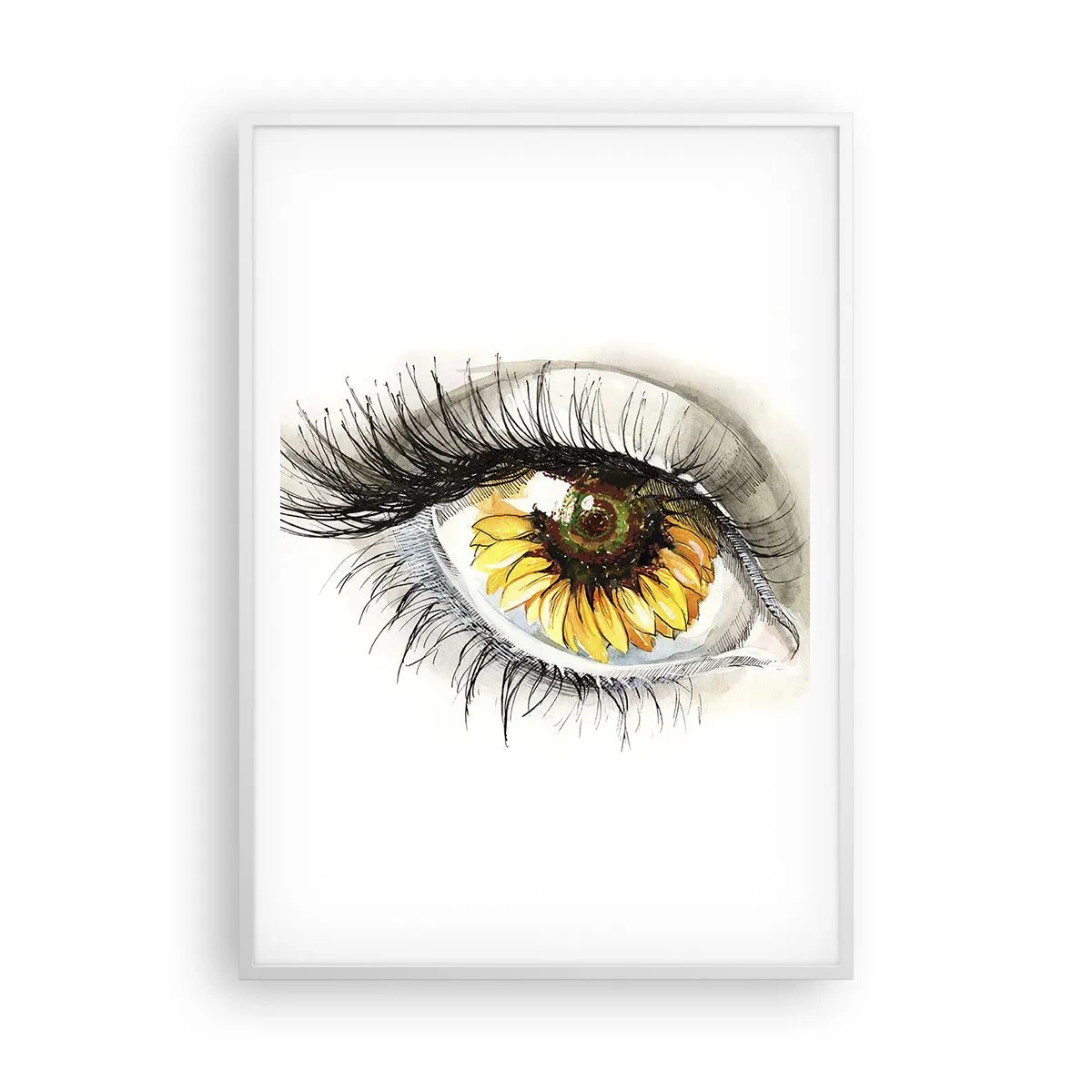 Poster in white frmae - Look Hot As a Summer - 70x100 cm