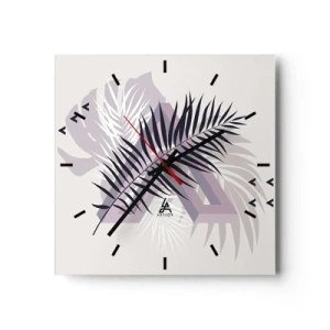 Wall clock - Clock on glass - Shadow of a Shadow - 40x40 cm
