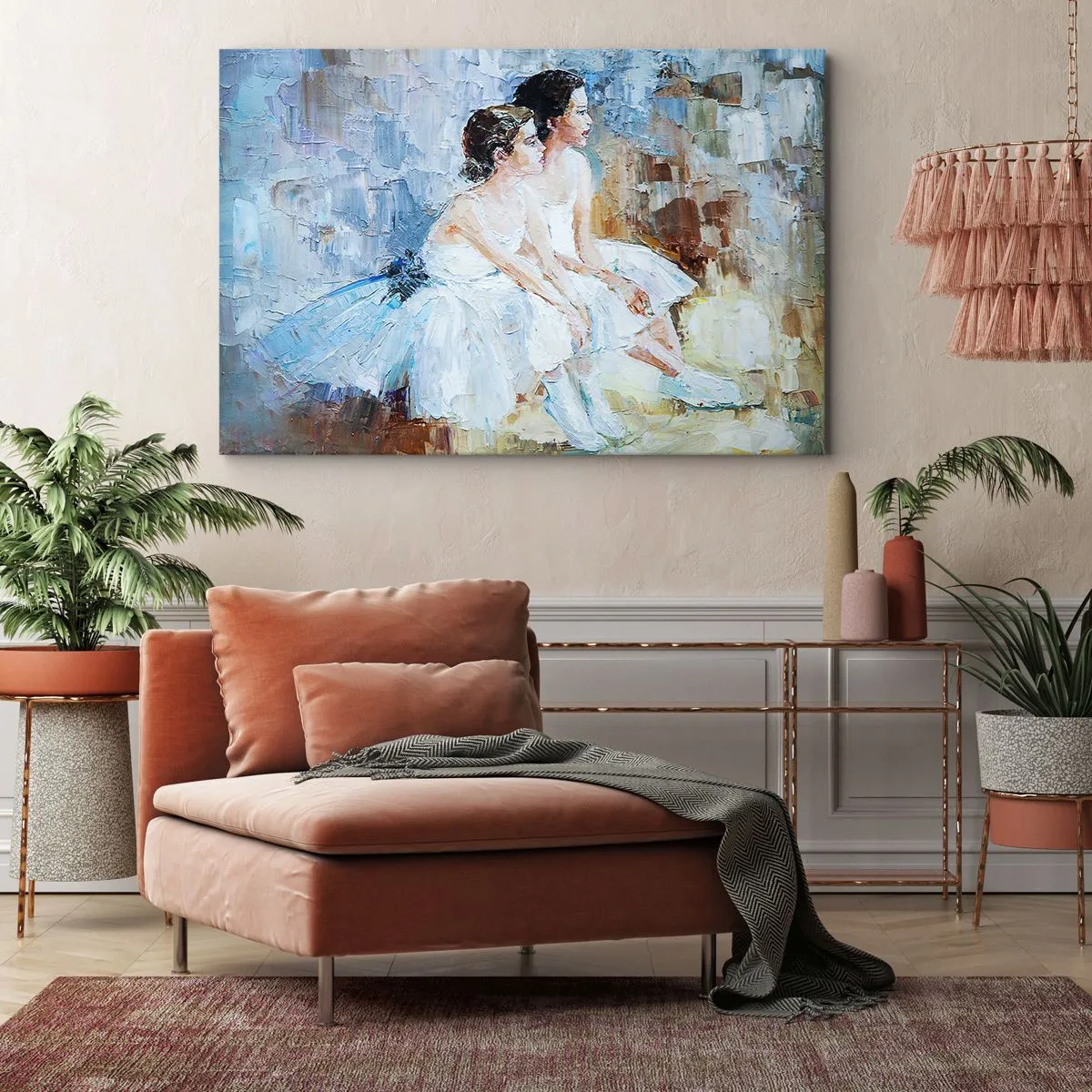 Canvas picture - Young Swans Resting - 120x80 cm
