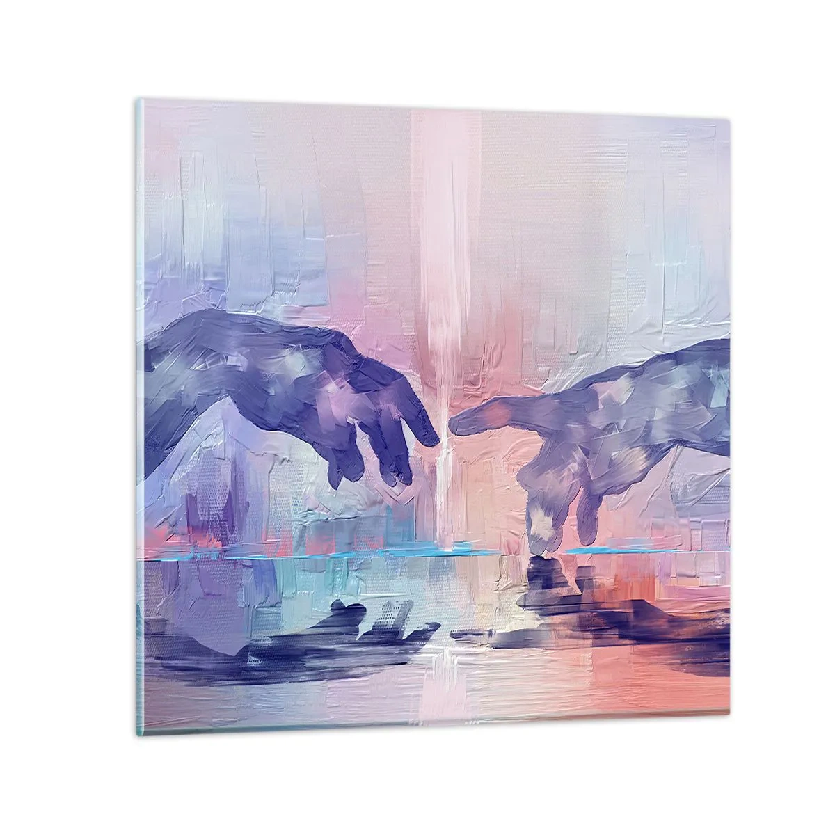 Glass picture - Godly Spark of Life - 30x30 cm