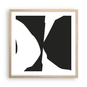 Poster in light oak frame - Positive - Negative - 50x50 cm