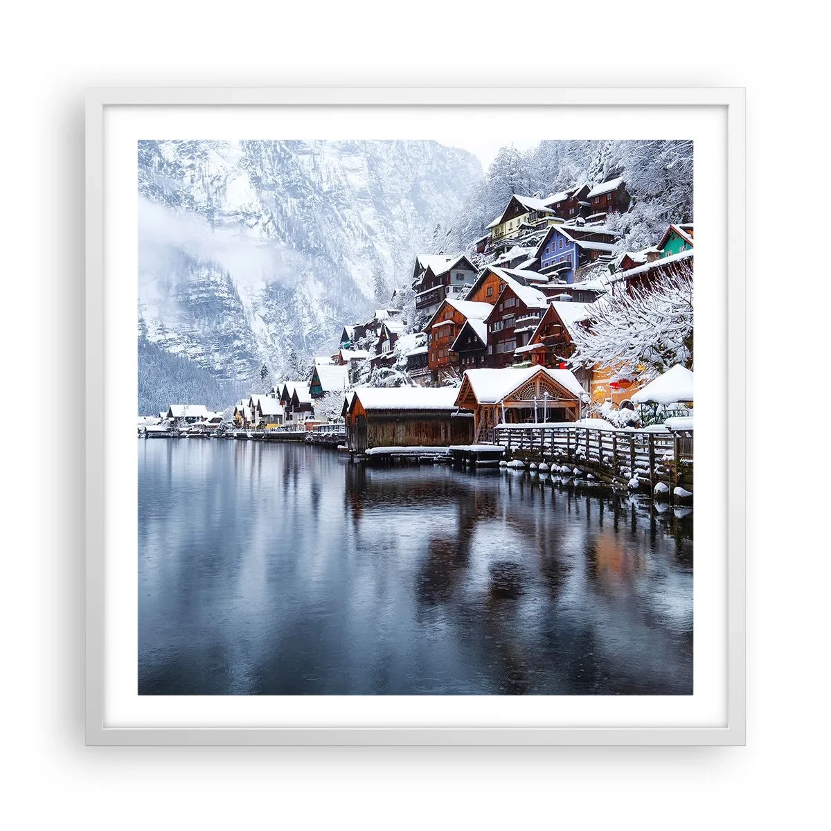Poster in white frmae - In Winter Decoration - 60x60 cm