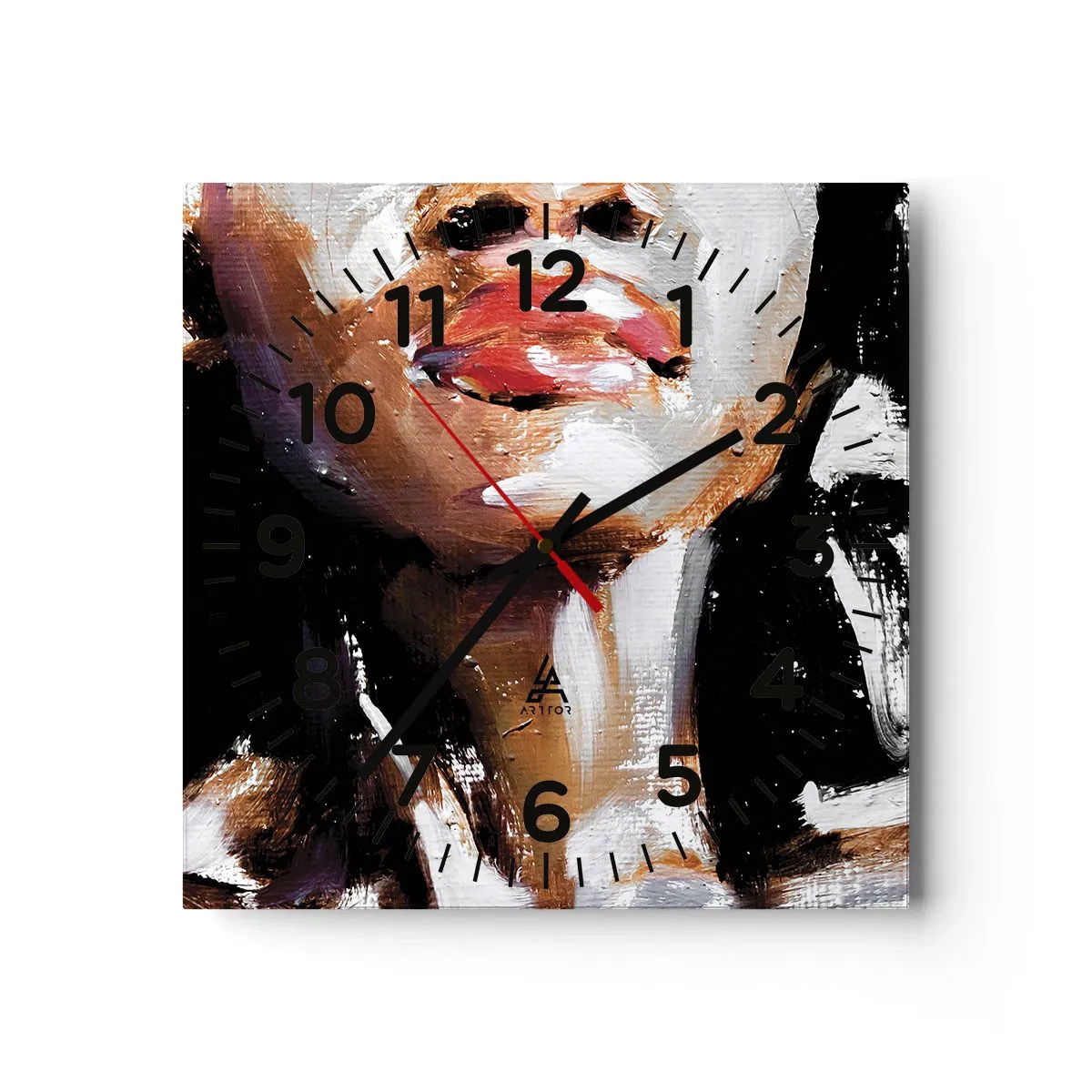 Wall clock - Clock on glass - Pride without Prejudice - 30x30 cm