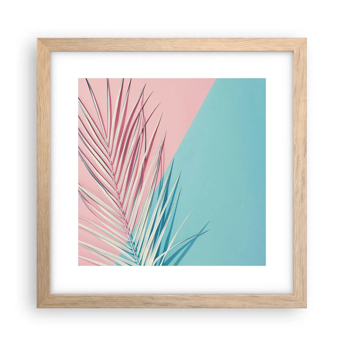 Poster in light oak frame - Tropical impression - 30x30 cm