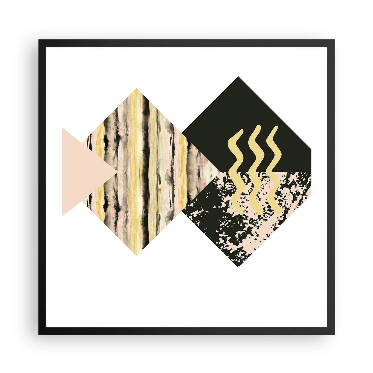 Poster in black frame - Not So Straightforward - 60x60 cm