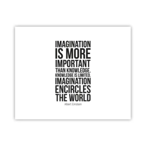 Poster - Einstein about Power of Imagination - 50x40 cm