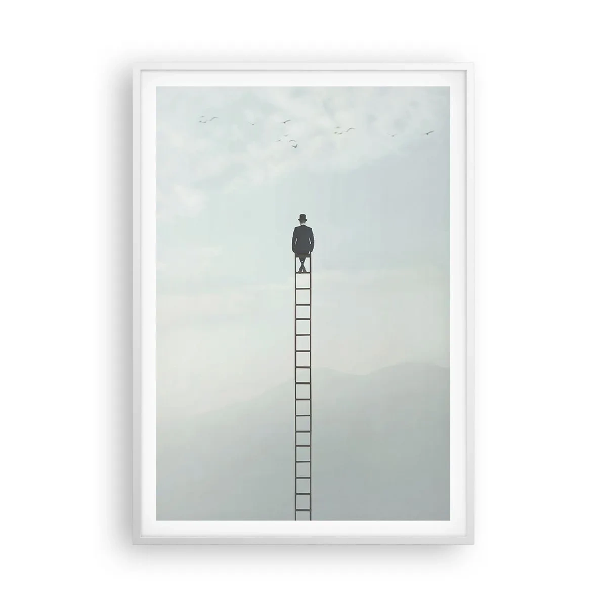 Poster in white frmae - Rise above It - 70x100 cm