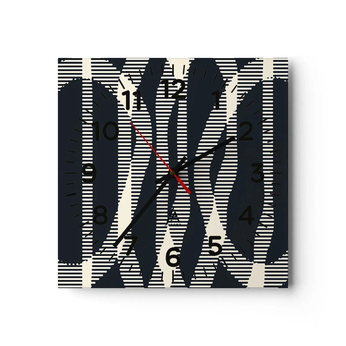 Wall clock - Clock on glass - Attempt at Breaking Darkness - 30x30 cm