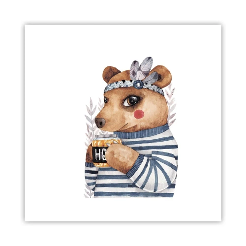 Poster - Sweet Lady Bear - 30x30 cm