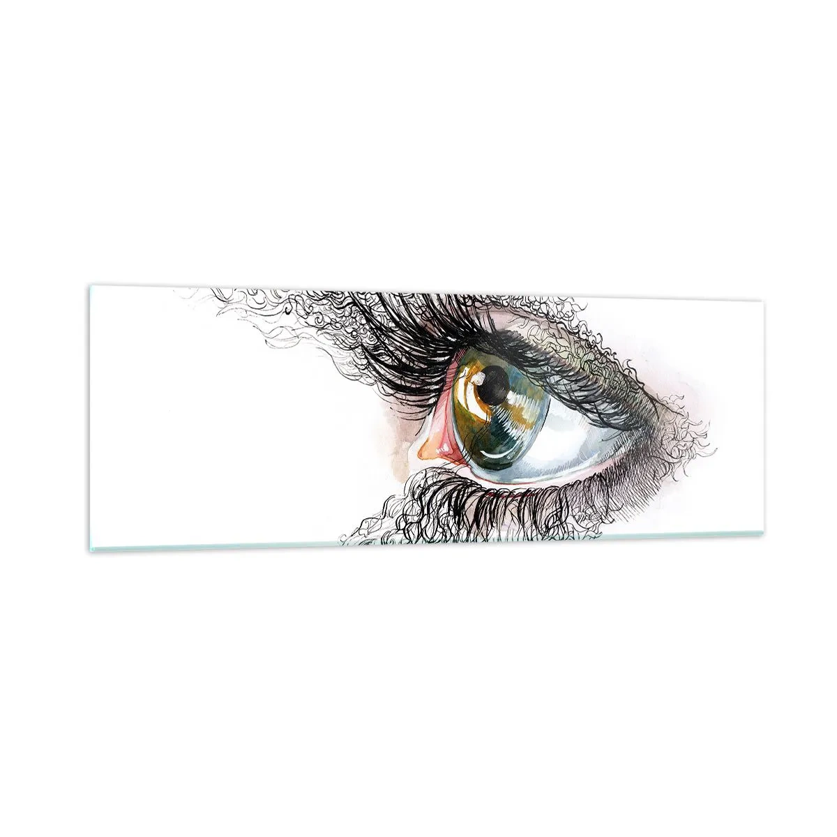 Glass picture - Look straight into the Soul - 90x30 cm